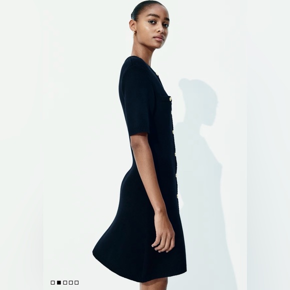 H&M Rib Knit Button-Front Dress - Picture 2 of 6